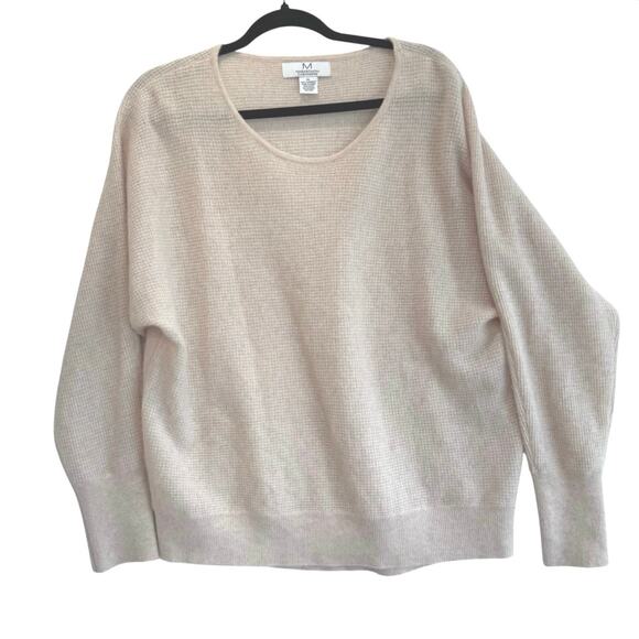 Magaschoni Cashmere Sweater XL Beige Cream Pullover Knit sweater Quiet Luxury - Picture 1 of 4